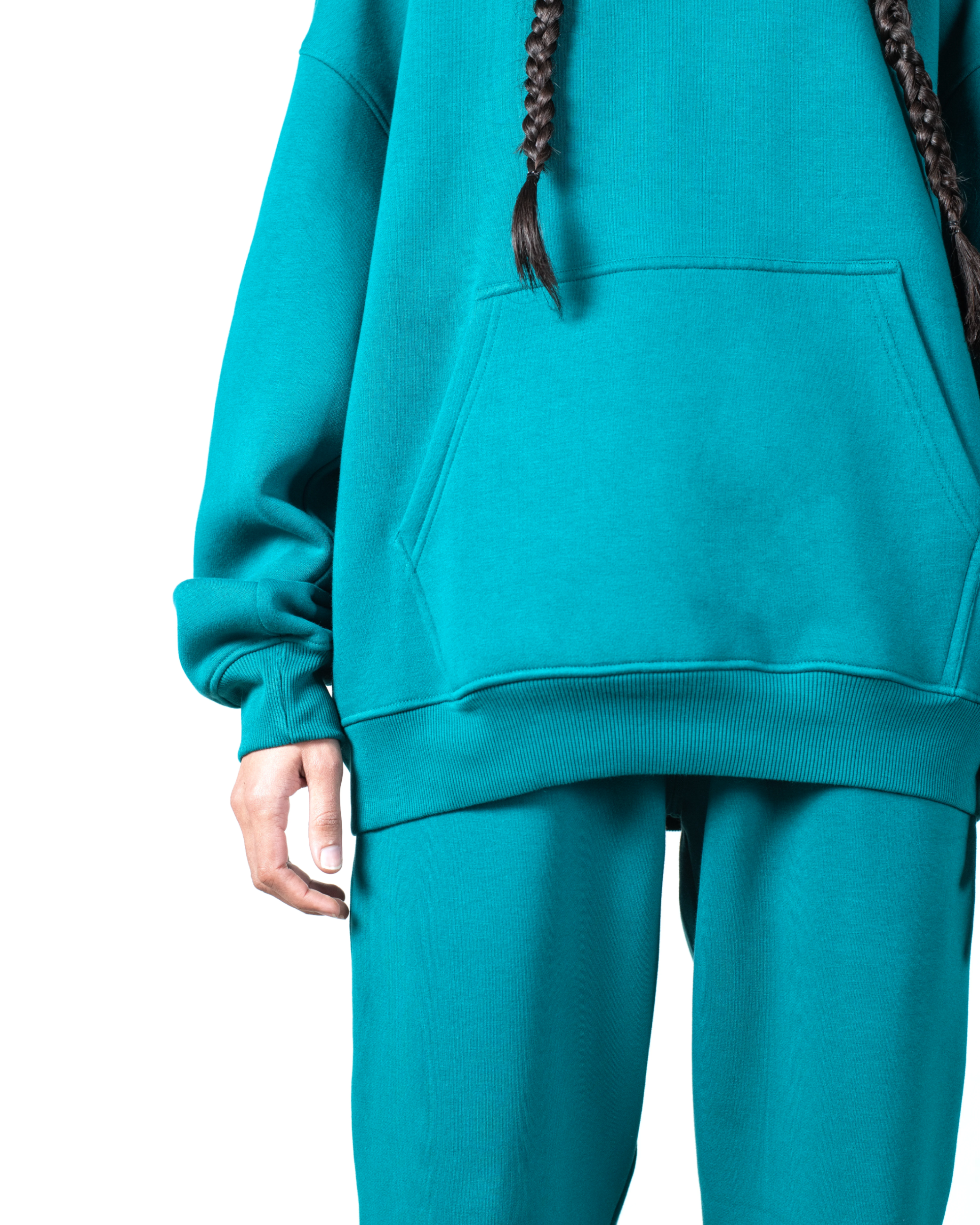 Fleece Petrol Hoodie