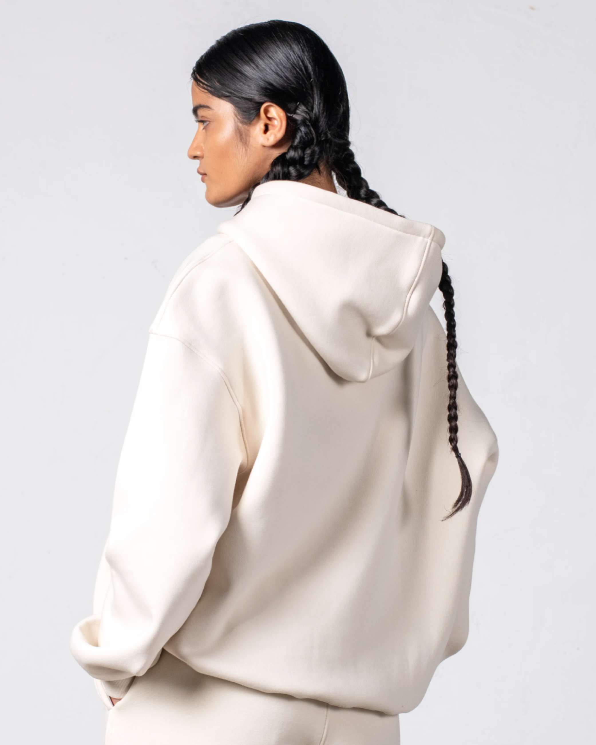 Fleece Off-White Hoodie