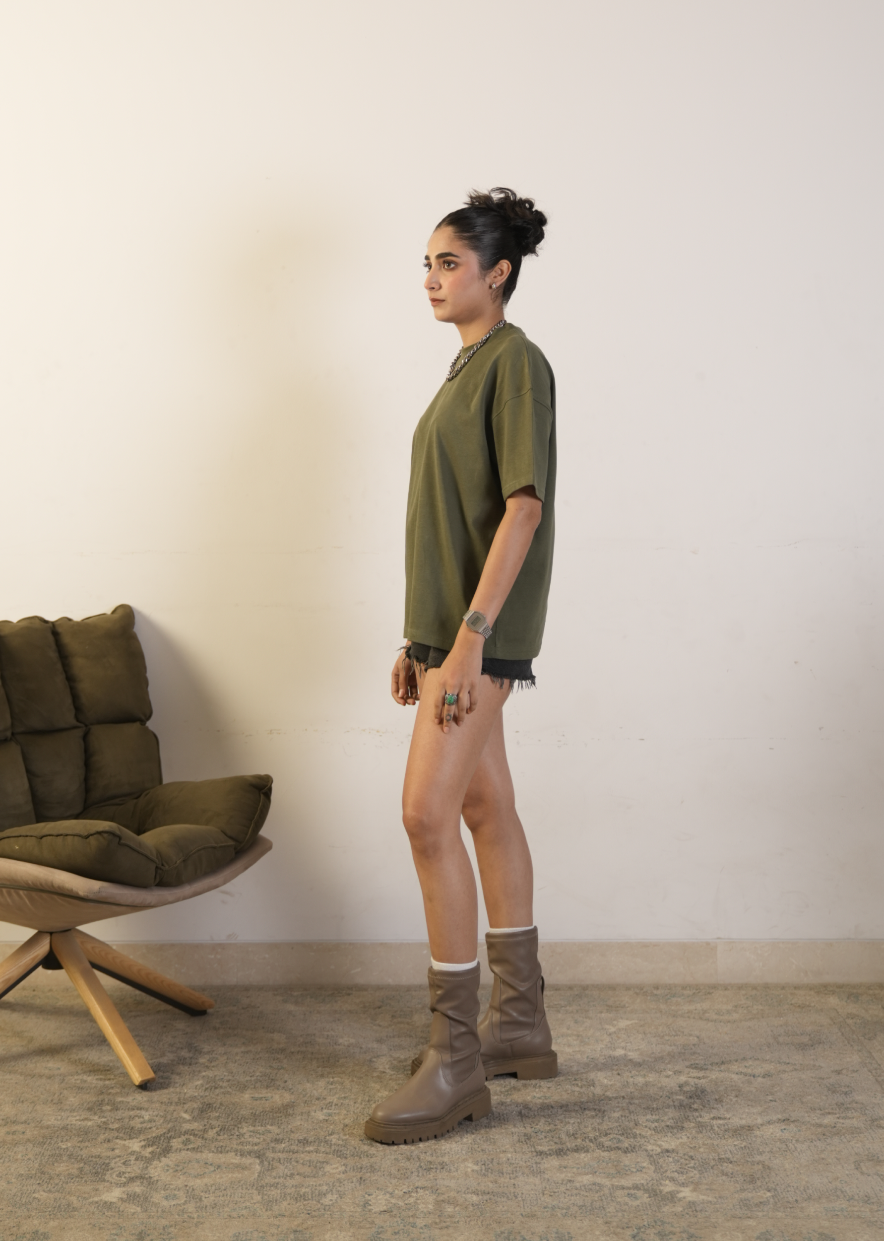 Signature Blank Tee - Olive Green