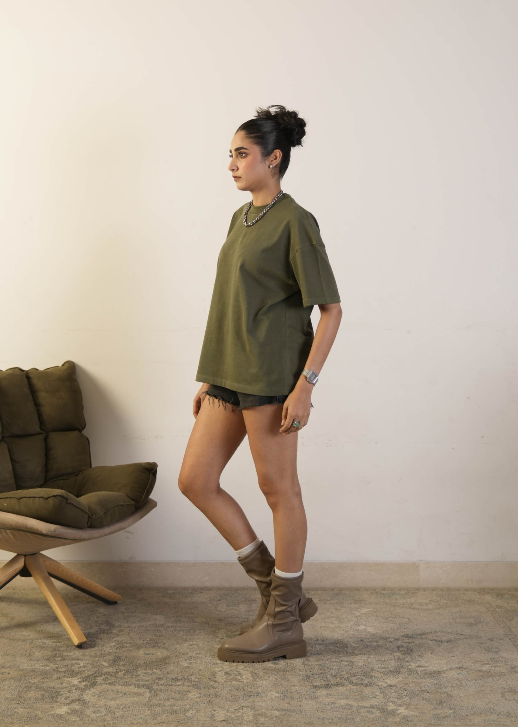 Signature Blank Tee - Olive Green