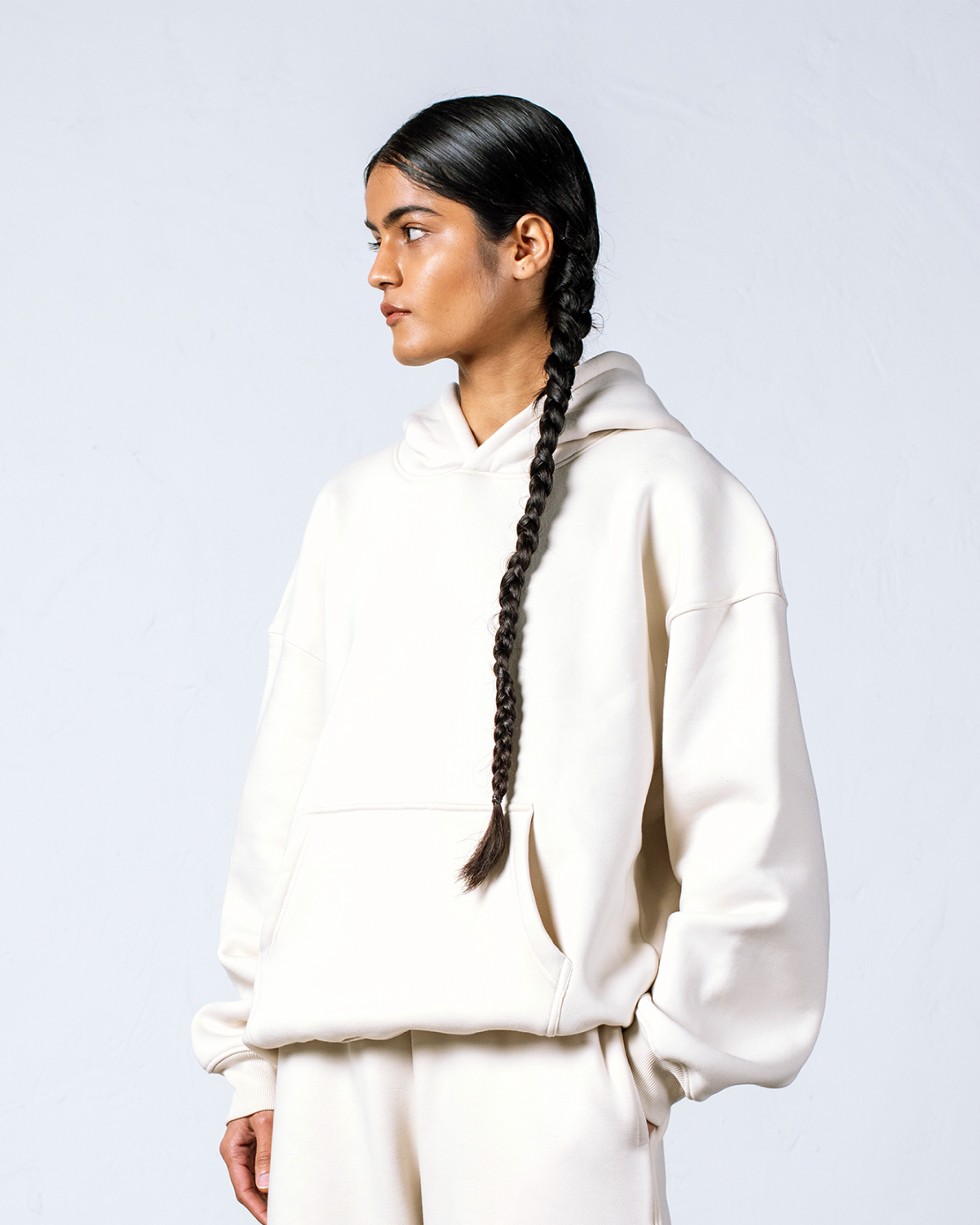 Fleece Off-White Hoodie