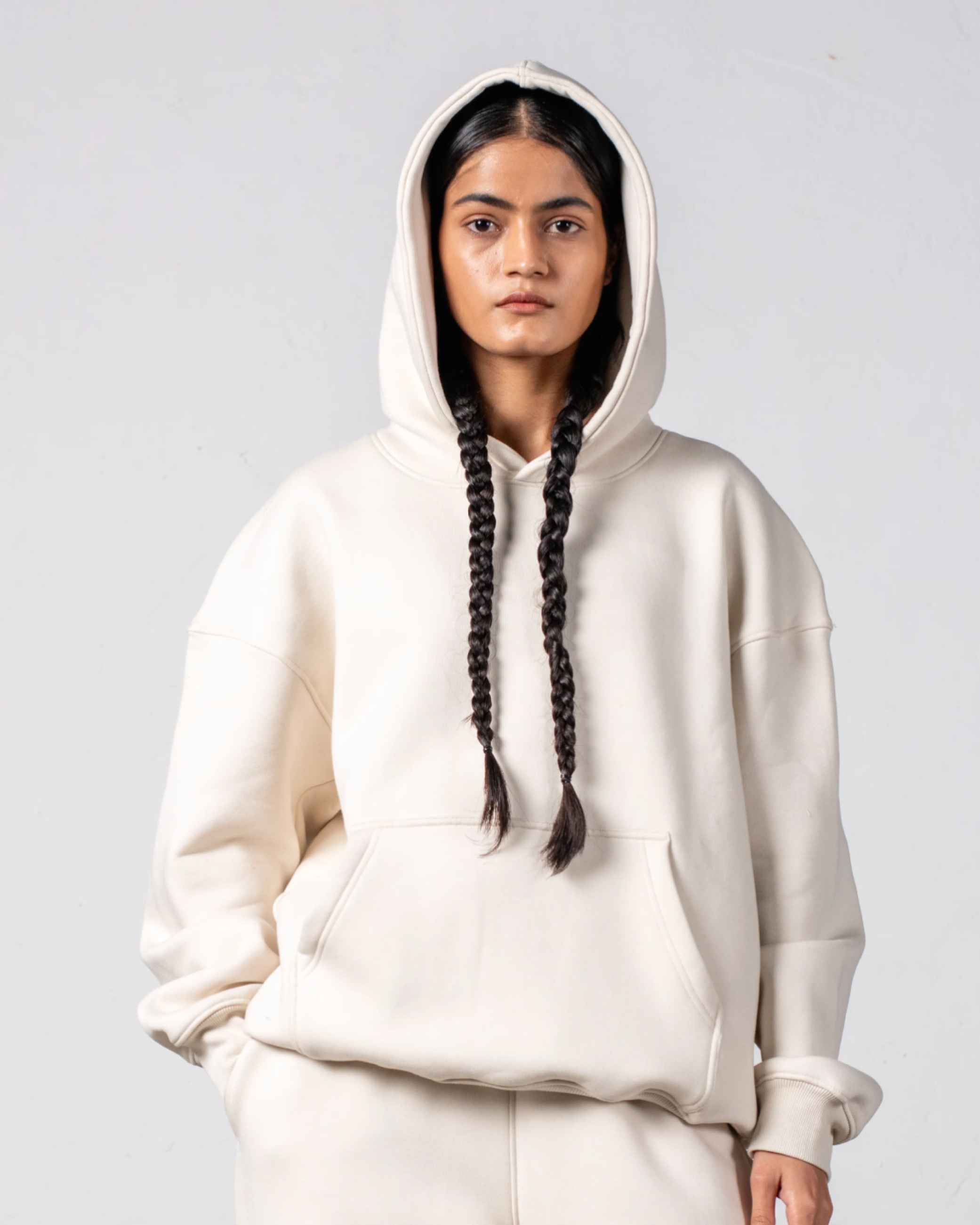 Fleece Off-White Hoodie