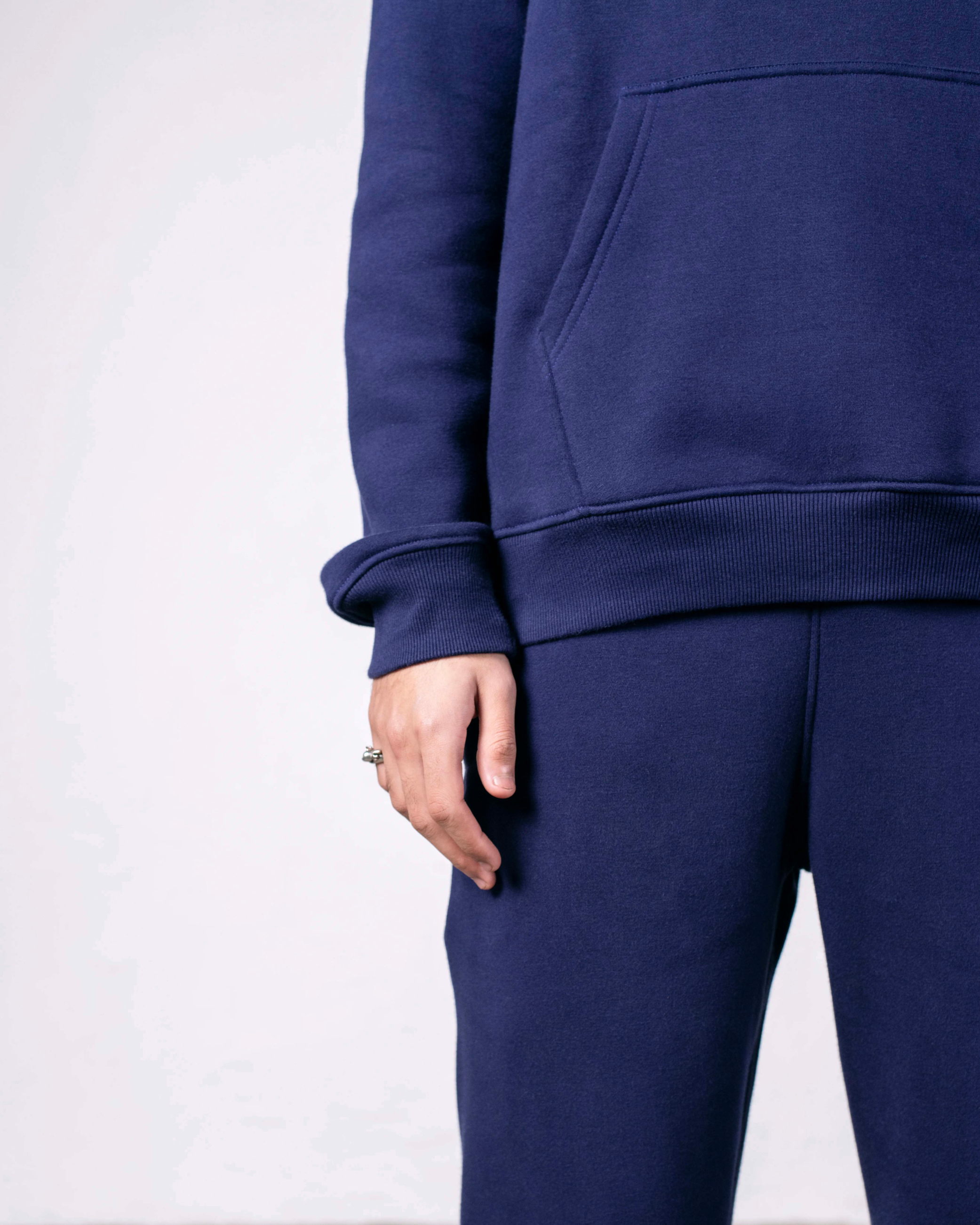 Fleece Navy Hoodie